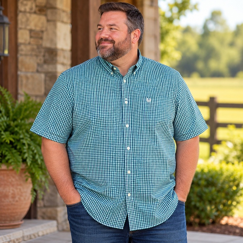 Chaps Shirt Men's 2XLT Ametora Ivy Prep Country Club Prep 3.0 Big Tall Gingham